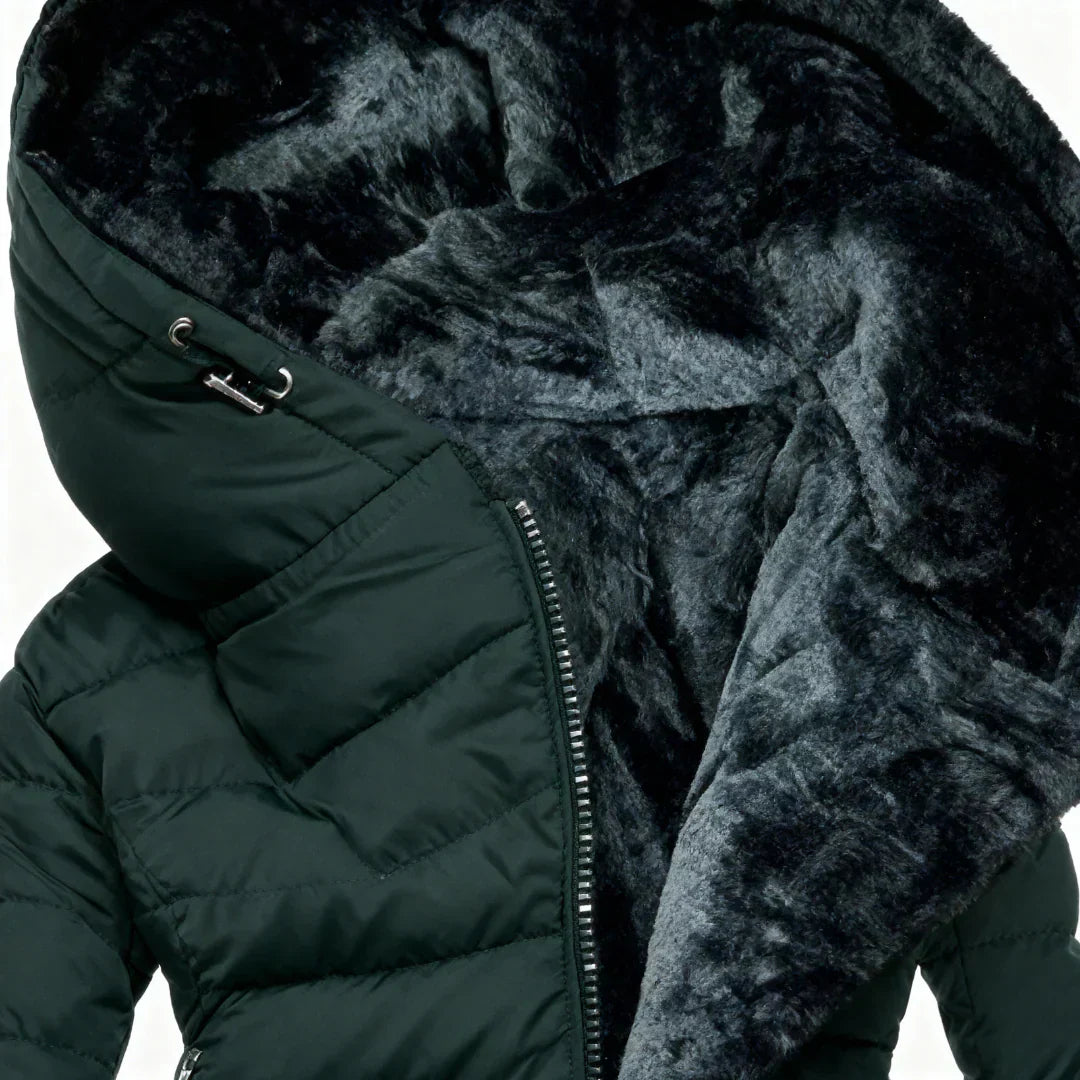 Marian | Slim-Fit Winter Coat with Fur Hood