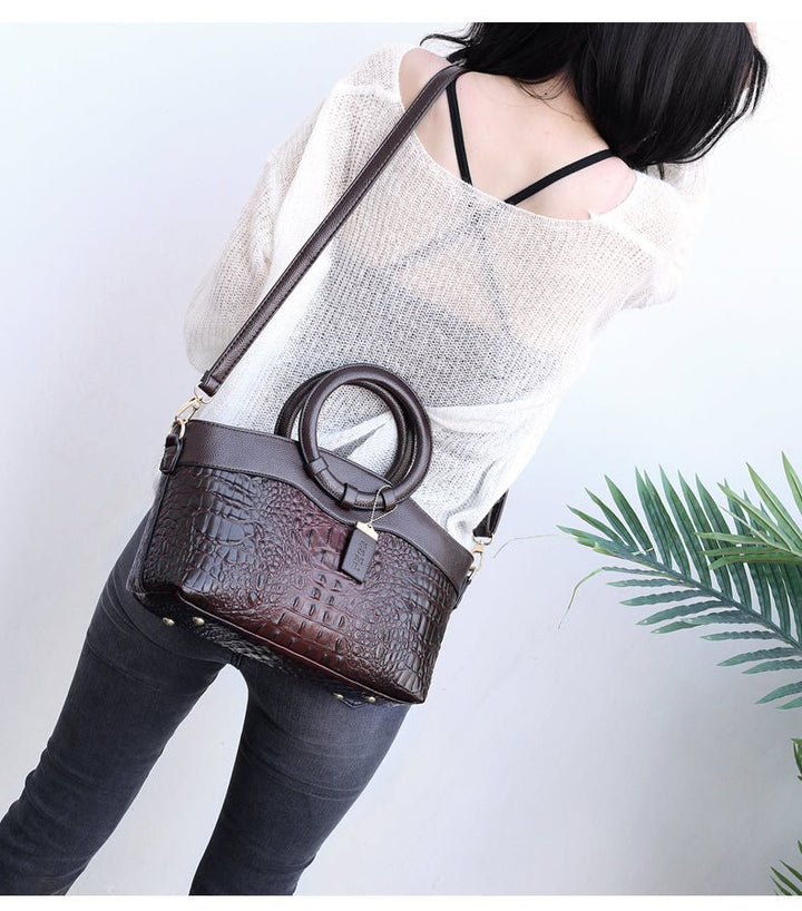 Oriana - Retro Gradient Crocodile Handbag